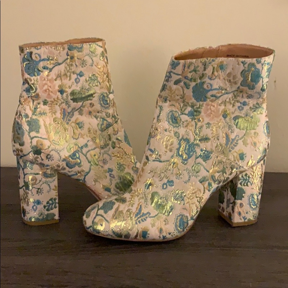 Embroidered booties